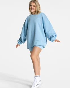 Hot Sweat-shirt oversize Signature « Ice Blue » Femme Sweats À Capuche Et Vestes De Sport