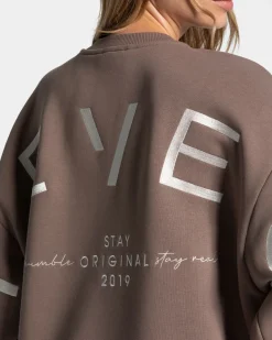 Discount Sweat-shirt oversize Signature « Moka » Femme Sweats À Capuche Et Vestes De Sport