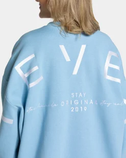 Hot Sweat-shirt oversize Signature « Ice Blue » Femme Sweats À Capuche Et Vestes De Sport