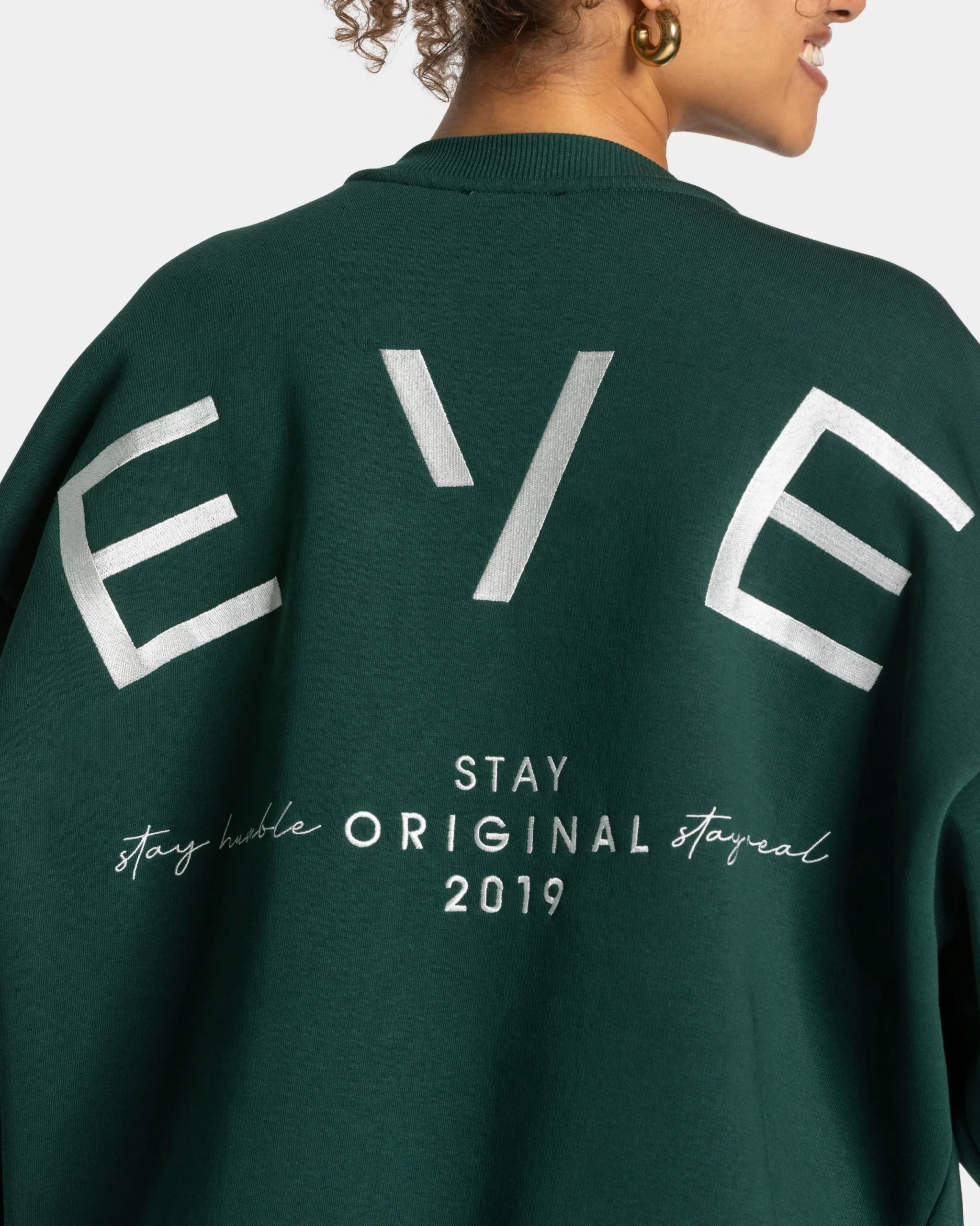 Hot Sweat-shirt oversize Signature « vert foncé » Femme Sweats À Capuche Et Vestes De Sport