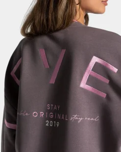 Discount Sweat-shirt oversize Signature « Graphite » Femme Sweats À Capuche Et Vestes De Sport