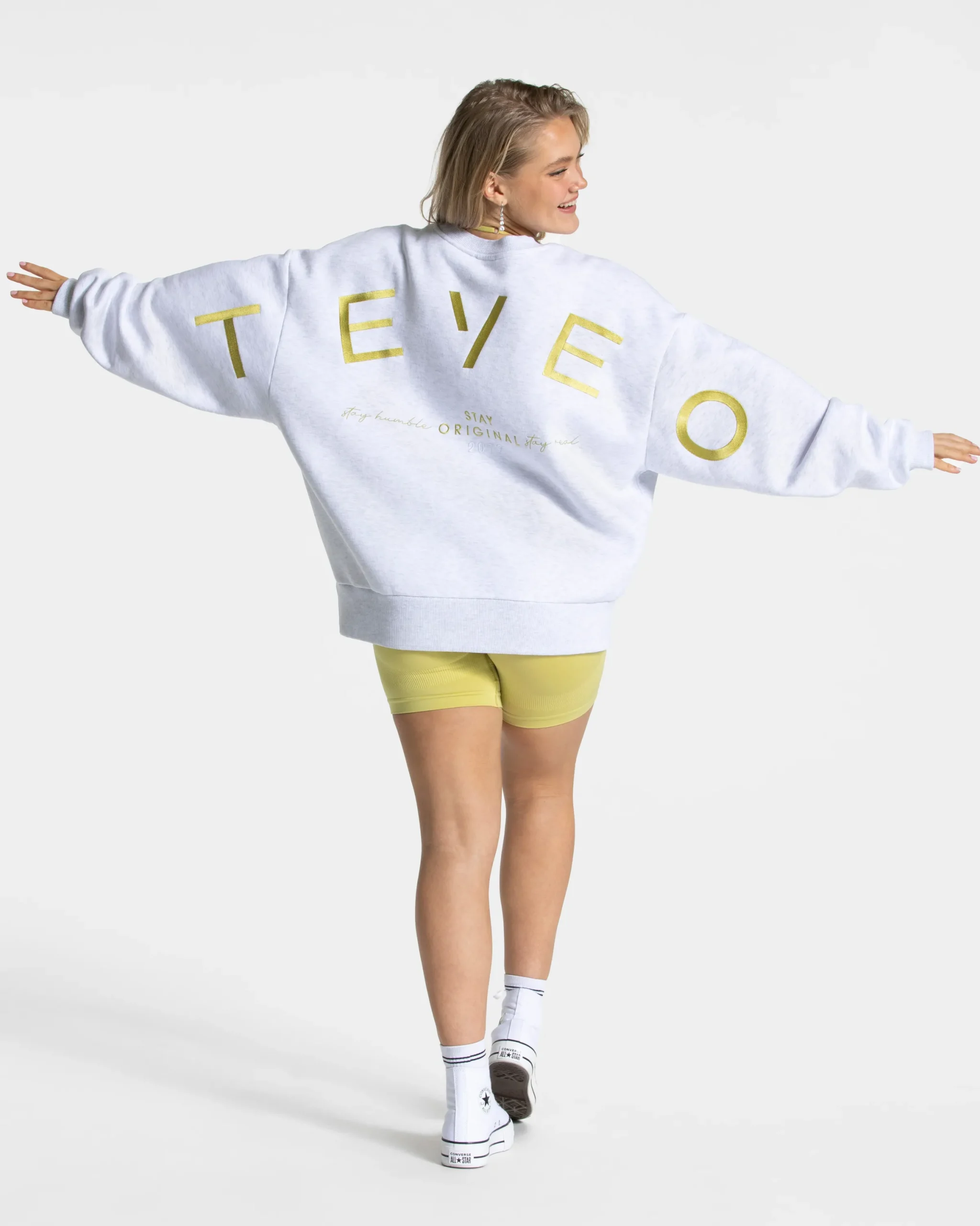 Fashion Sweat-shirt oversize Signature « Lime » Femme Sweats À Capuche Et Vestes De Sport