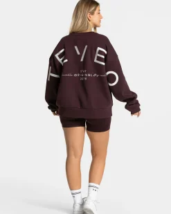 Best Sweat-shirt oversize Signature « Merlot » Femme Sweats À Capuche Et Vestes De Sport