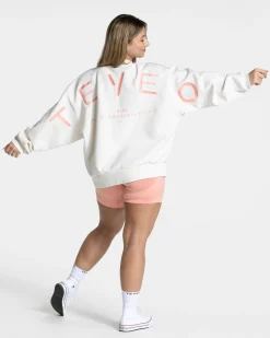 Clearance Sweat-shirt oversize Signature « Peach » Femme Sweats À Capuche Et Vestes De Sport