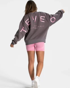 Discount Sweat-shirt oversize Signature « Graphite » Femme Sweats À Capuche Et Vestes De Sport
