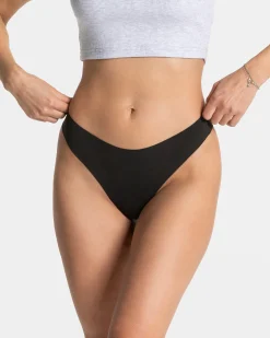Outlet Tanga Seamless Padded (5) « noir » Femme Chaussettes Et Sous-vêtements