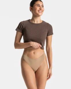 Online Tanga Seamless Padded (5) « caramel » Femme Chaussettes Et Sous-vêtements