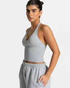 Outlet Top Neckholder Timeless Pro « gris clair » Femme Hauts