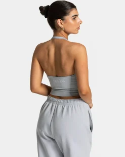 Outlet Top Neckholder Timeless Pro « gris clair » Femme Hauts