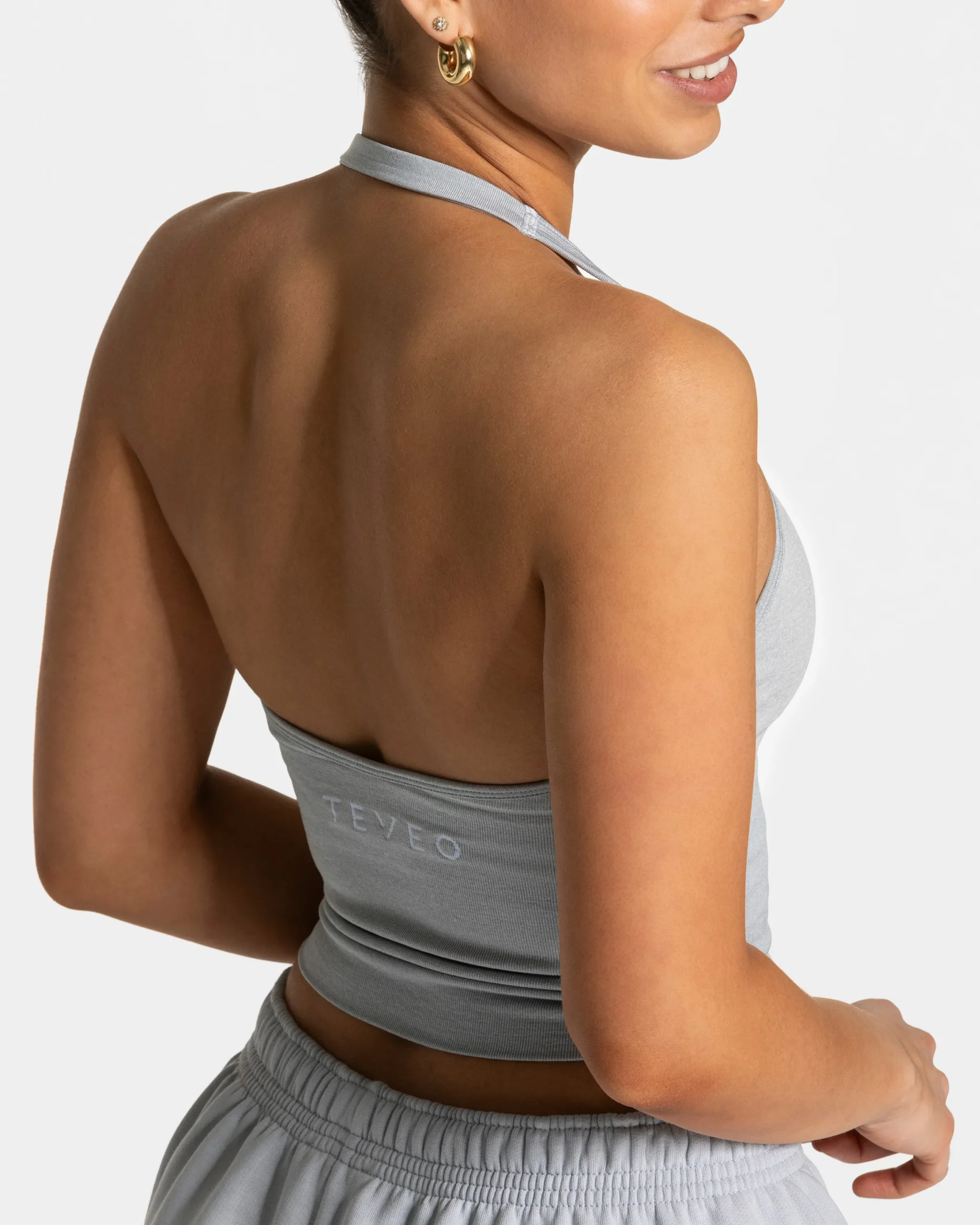 Outlet Top Neckholder Timeless Pro « gris clair » Femme Hauts