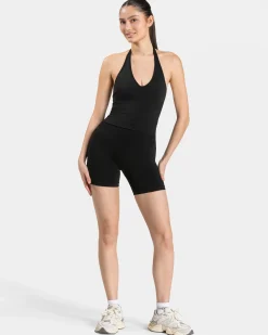 Outlet Top Neckholder Timeless Pro « noir » Femme Hauts