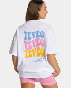 New T-shirt Candy Oversized « blanc » Femme T-shirts