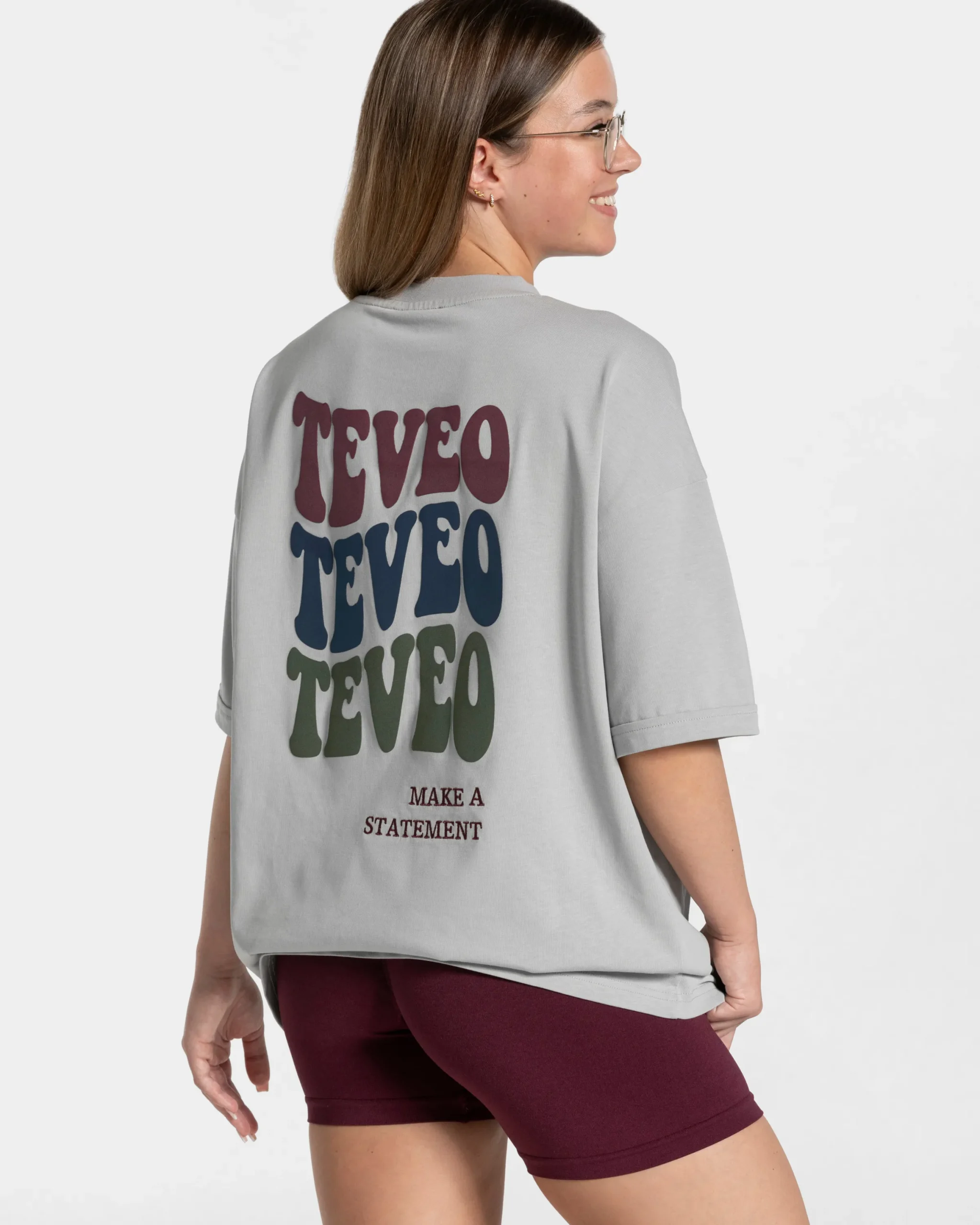 Online T-shirt oversize Candy « gris clair » Femme T-shirts