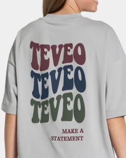 Online T-shirt oversize Candy « gris clair » Femme T-shirts