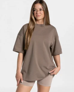 Discount T-shirt oversize Candy « moka » Femme T-shirts