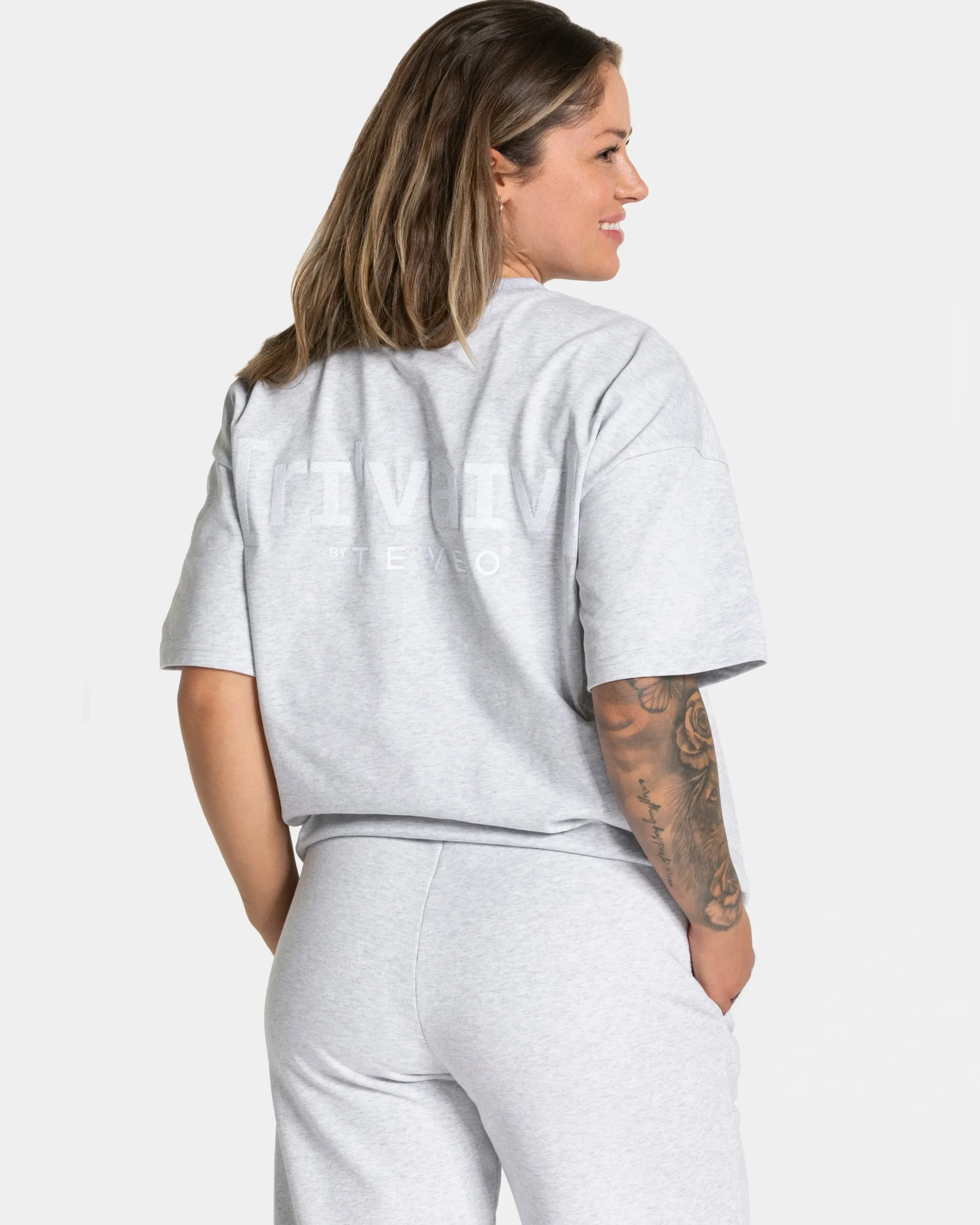 New T-shirt oversize RI’VAIV « gris clair » Femme T-shirts
