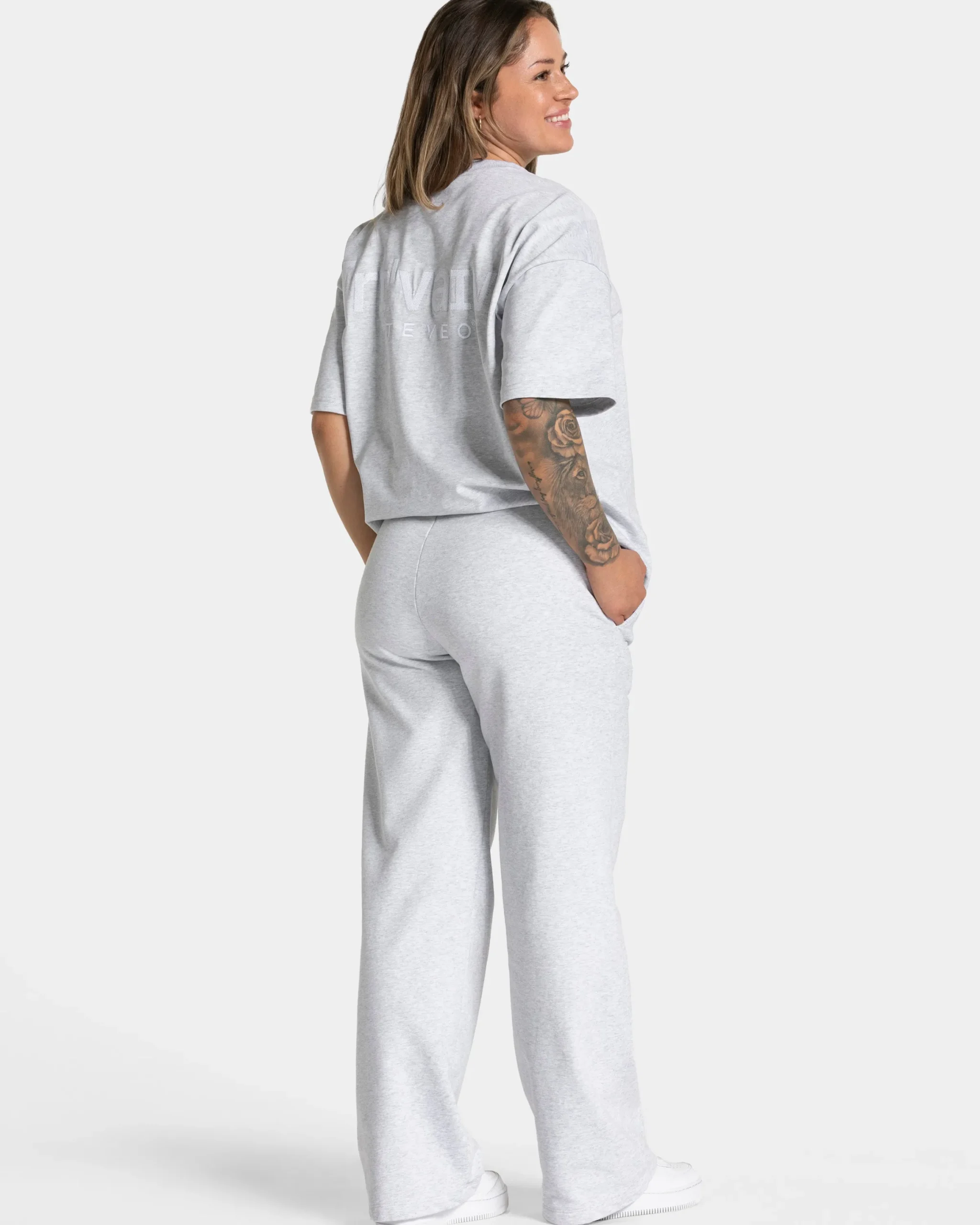 New T-shirt oversize RI’VAIV « gris clair » Femme T-shirts