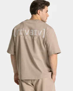 Clearance T-shirt oversize RI’VAIV « taupe » Homme T-shirts