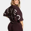 New T-shirt oversize Signature « Merlot » Femme T-shirts