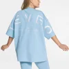 Fashion T-shirt oversize Signature « Ice Blue » Femme T-shirts