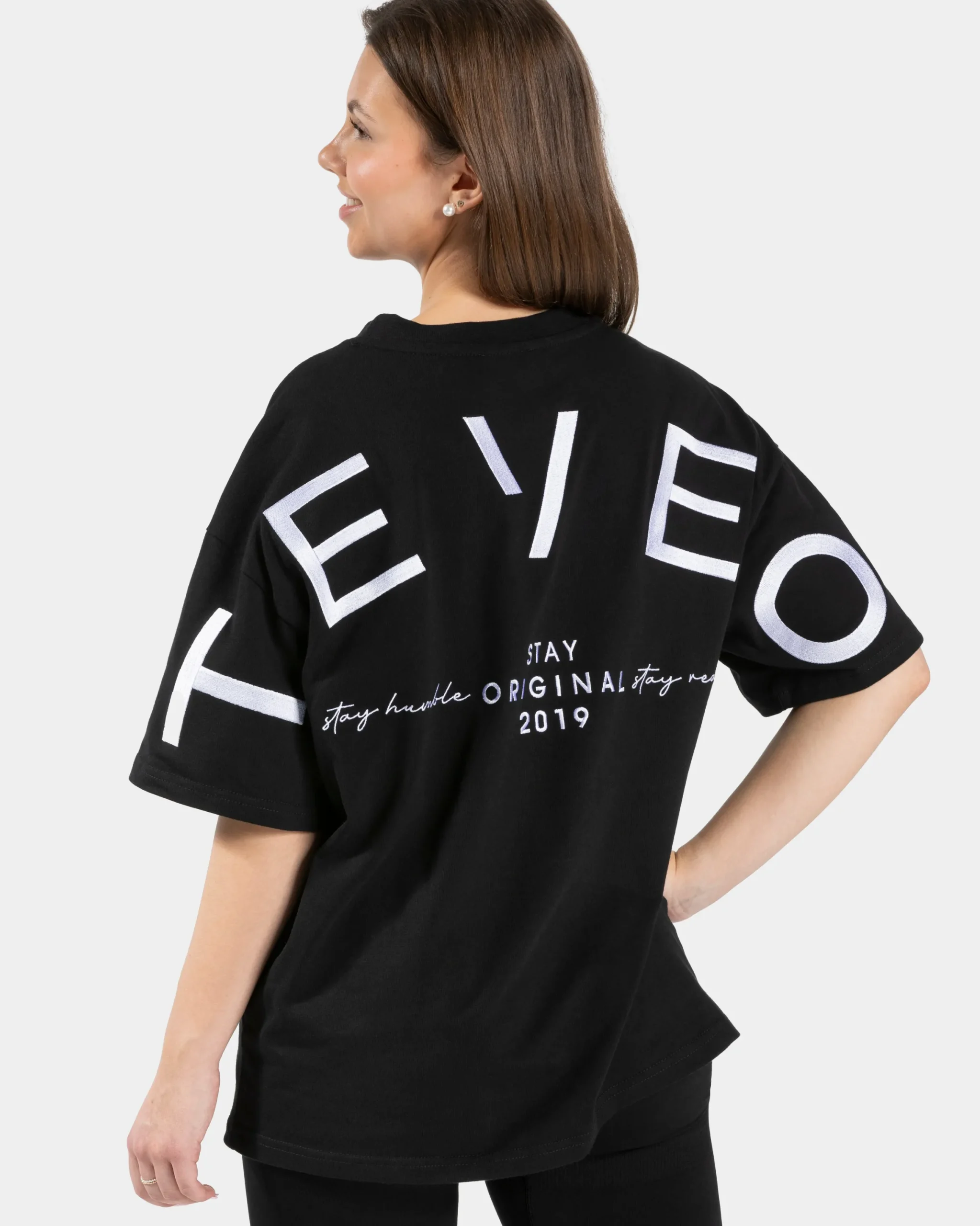 Online T-shirt oversize Signature « noir » Femme T-shirts