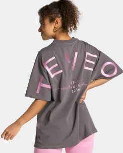 Clearance T-shirt oversize Signature « graphite » Femme T-shirts