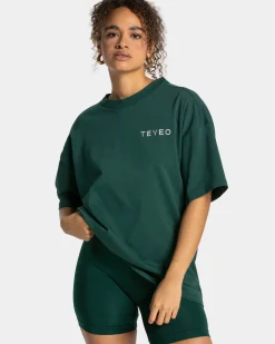 Best T-shirt oversize Signature « vert foncé » Femme T-shirts