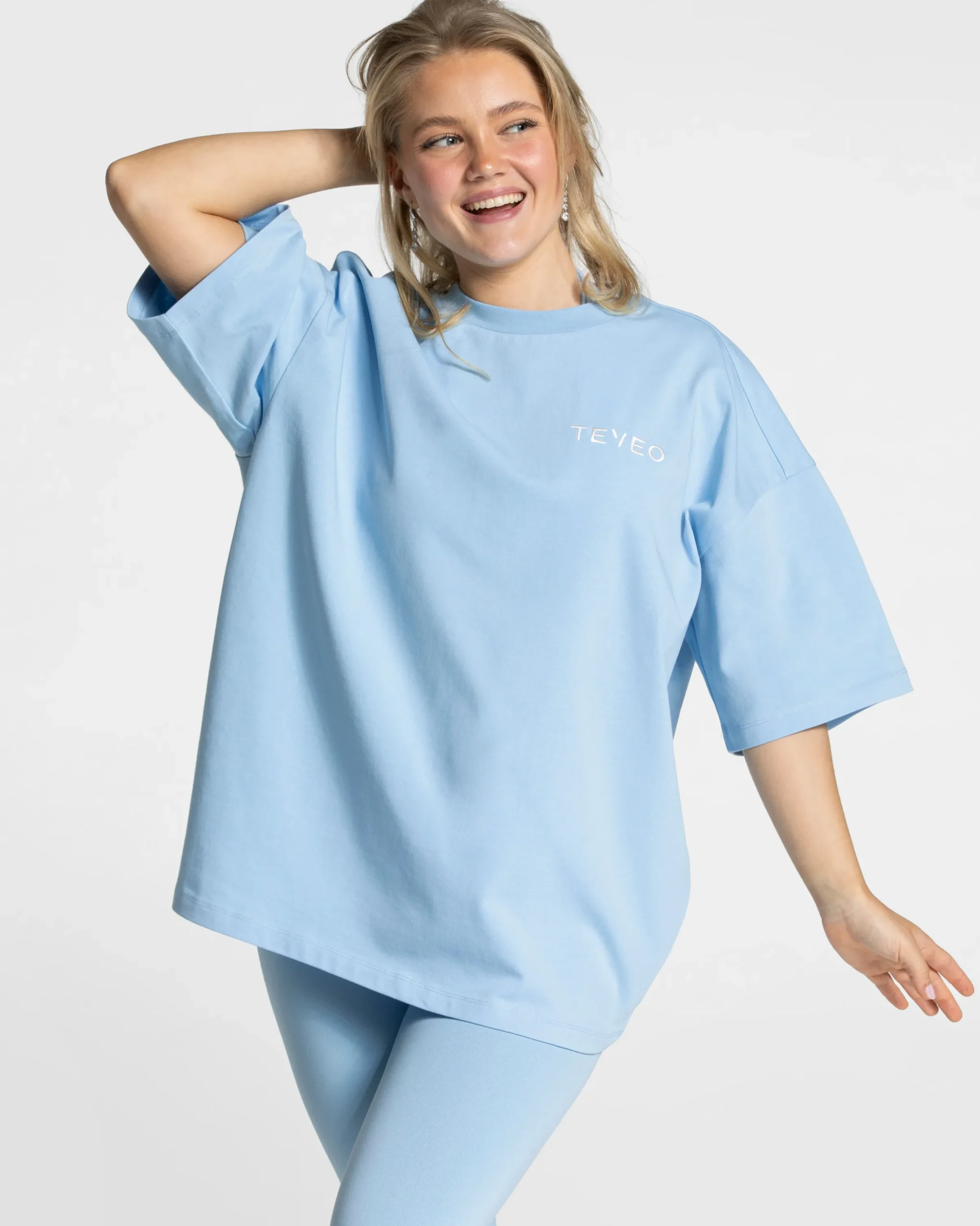 Fashion T-shirt oversize Signature « Ice Blue » Femme T-shirts