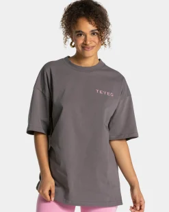Clearance T-shirt oversize Signature « graphite » Femme T-shirts