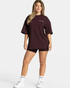 New T-shirt oversize Signature « Merlot » Femme T-shirts