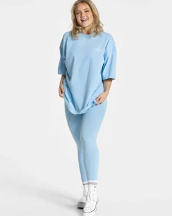 Fashion T-shirt oversize Signature « Ice Blue » Femme T-shirts