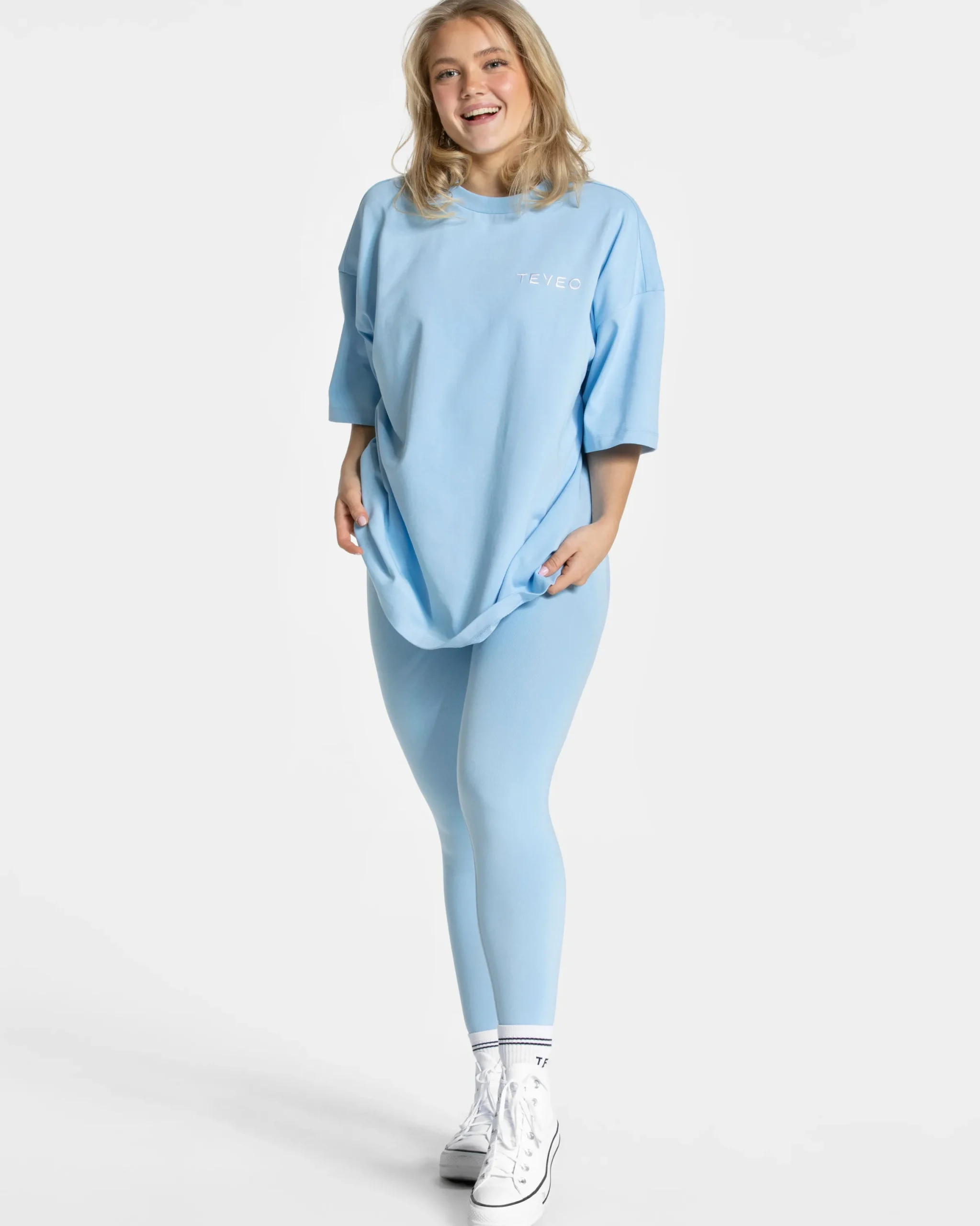 Fashion T-shirt oversize Signature « Ice Blue » Femme T-shirts