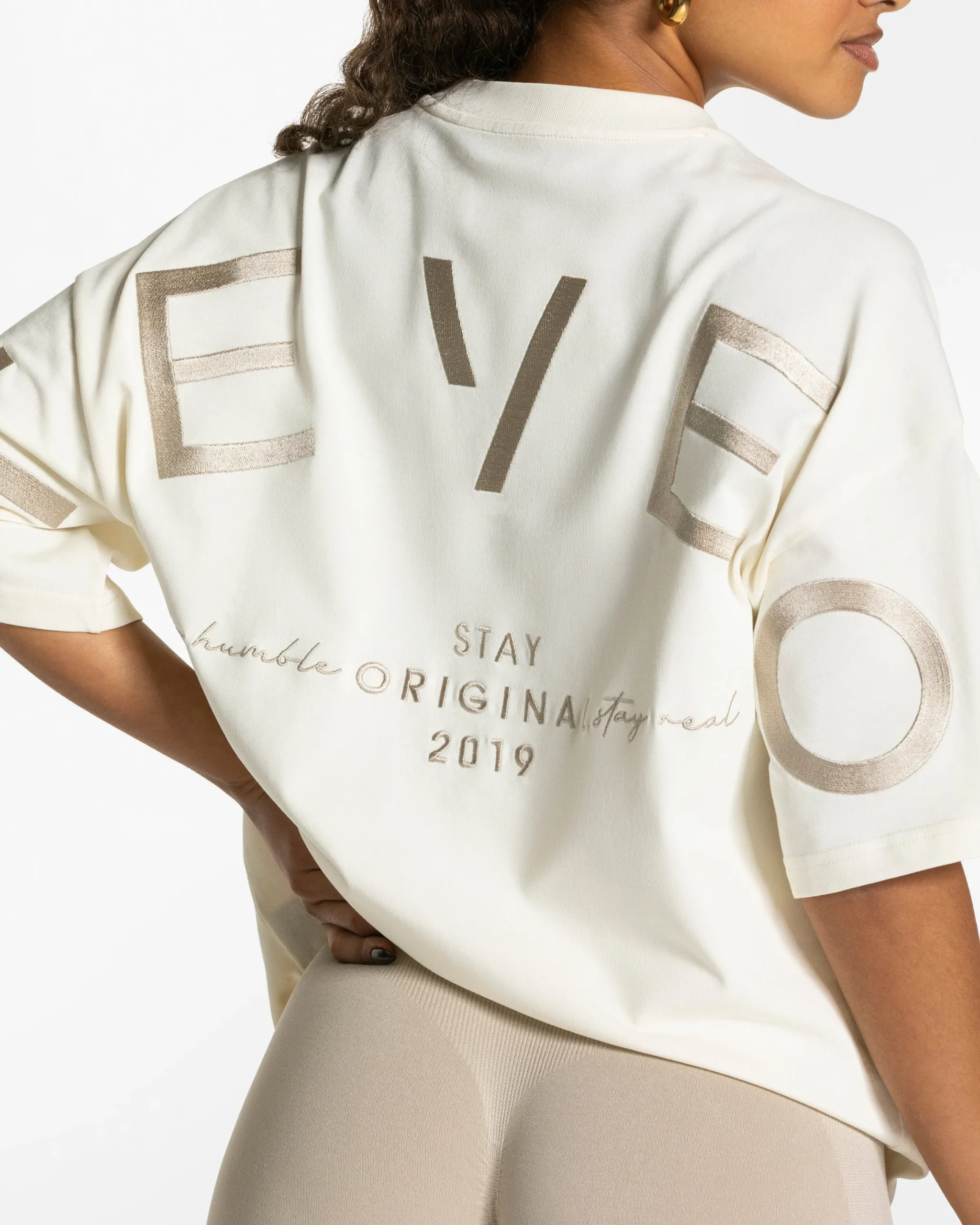 New T-shirt oversize Signature « Latte » Femme T-shirts