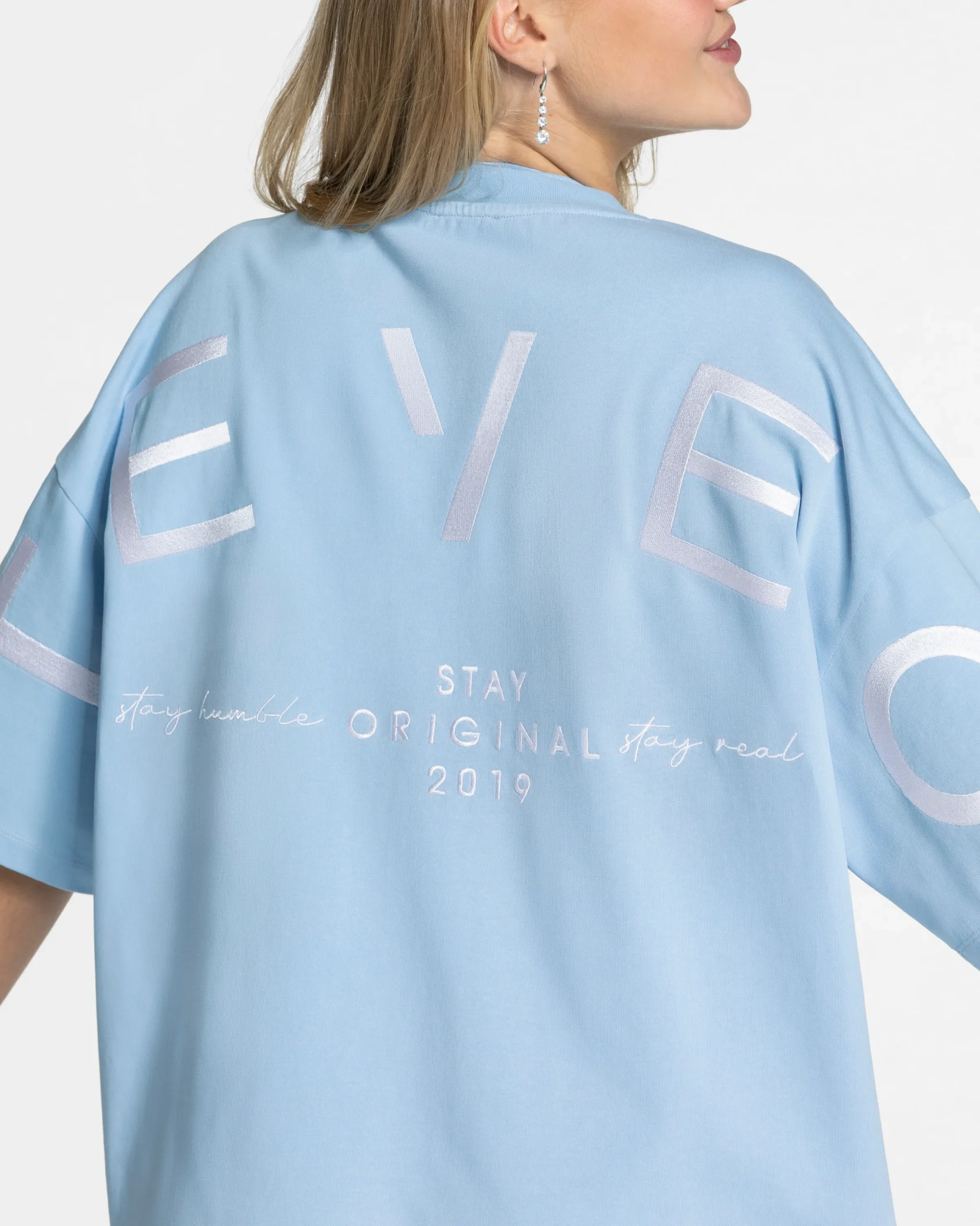 Fashion T-shirt oversize Signature « Ice Blue » Femme T-shirts