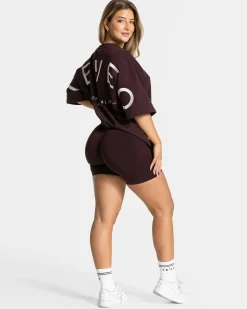 New T-shirt oversize Signature « Merlot » Femme T-shirts
