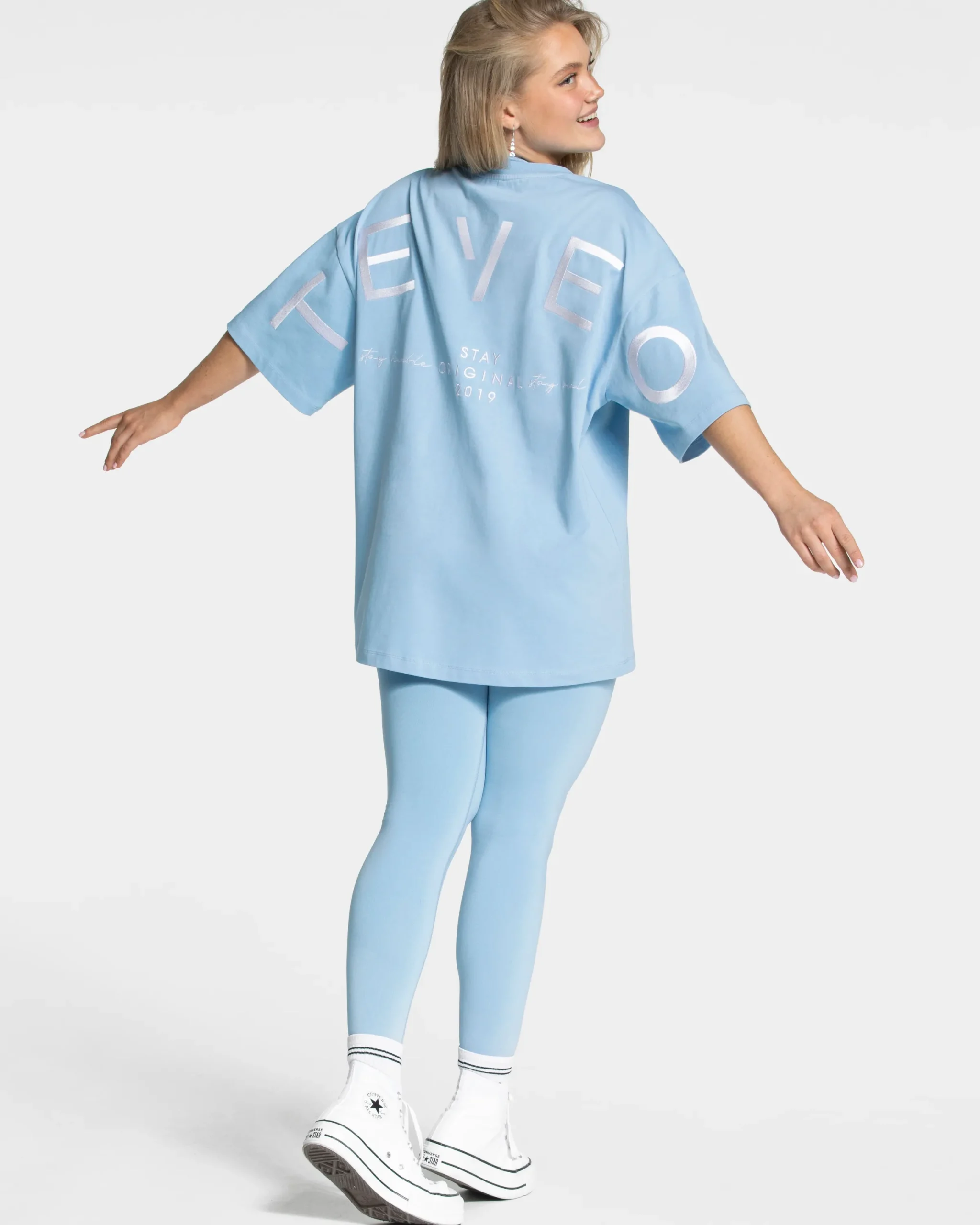 Fashion T-shirt oversize Signature « Ice Blue » Femme T-shirts