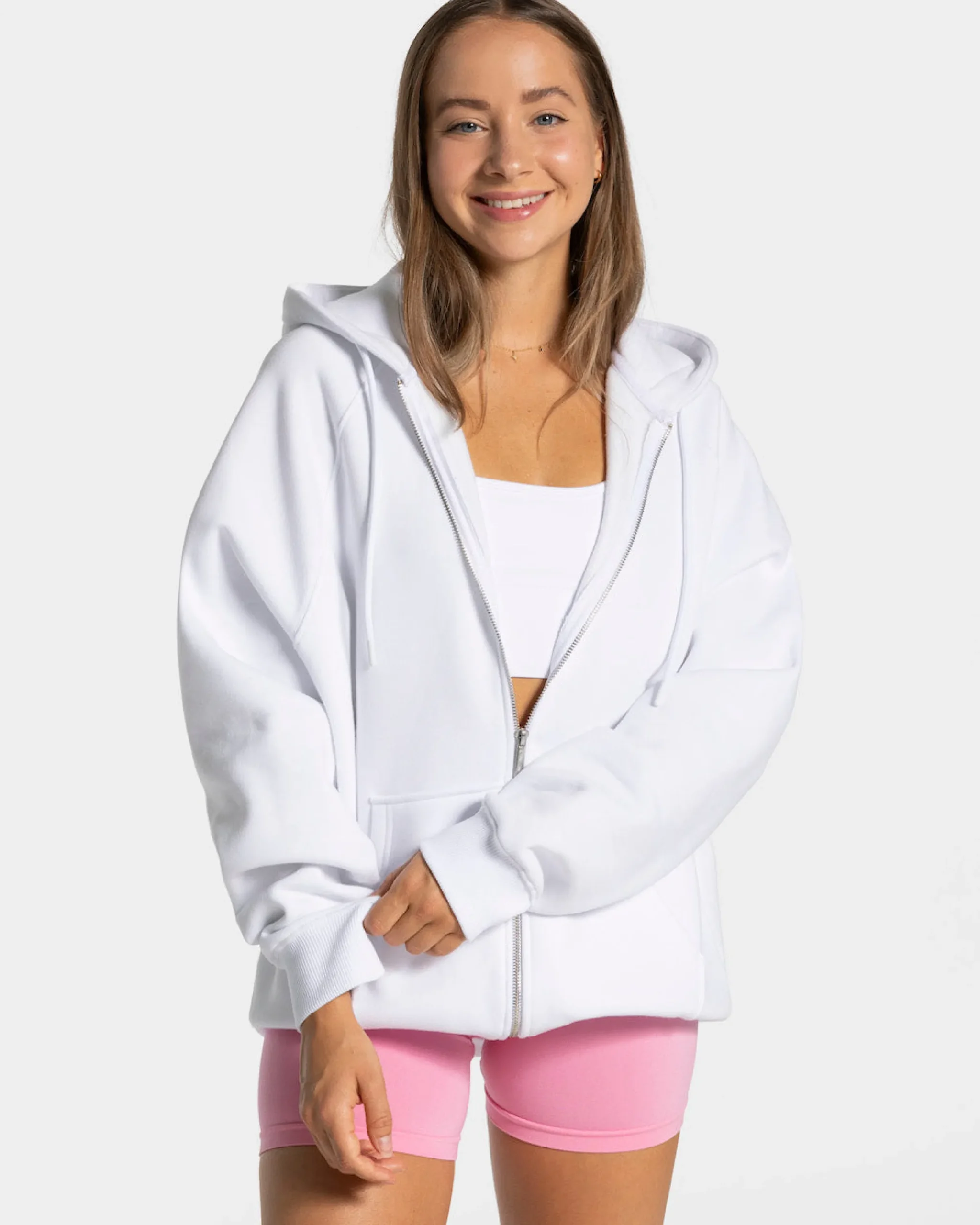 Online Veste de sport Candy Oversized « blanc » Femme Sweats À Capuche Et Vestes De Sport