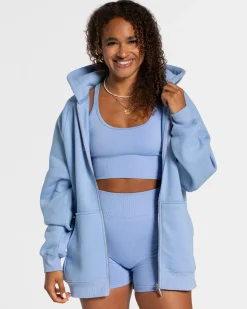 Outlet Veste de sport Statement Oversized « bleu » Femme Sweats À Capuche Et Vestes De Sport
