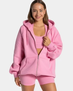 Hot Veste de sport Statement Oversized « rose » Femme Sweats À Capuche Et Vestes De Sport