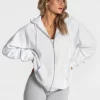 Online Veste de sport Statement Oversized « blanc » Femme Sweats À Capuche Et Vestes De Sport