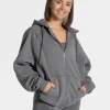 Discount Veste de sport Statement Oversized « graphite » Femme Sweats À Capuche Et Vestes De Sport