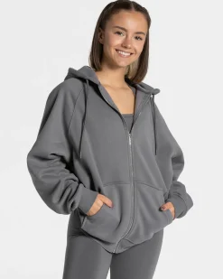 Discount Veste de sport Statement Oversized « graphite » Femme Sweats À Capuche Et Vestes De Sport