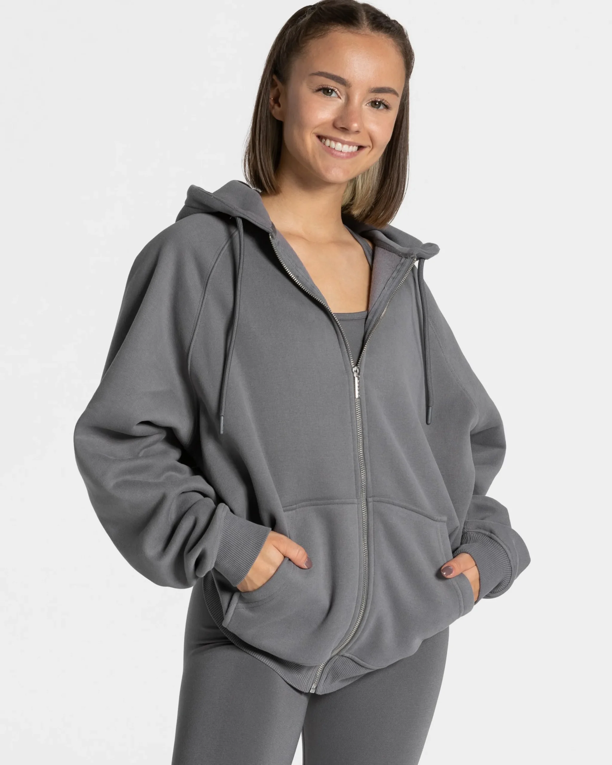 Discount Veste de sport Statement Oversized « graphite » Femme Sweats À Capuche Et Vestes De Sport