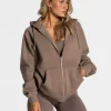 Discount Veste de sport Statement Oversized « moka » Femme Sweats À Capuche Et Vestes De Sport
