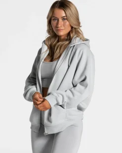 Clearance Veste de sport Statement Oversized « gris clair » Femme Sweats À Capuche Et Vestes De Sport