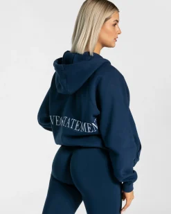 New Veste de sport Statement Oversized « bleu foncé » Femme Sweats À Capuche Et Vestes De Sport