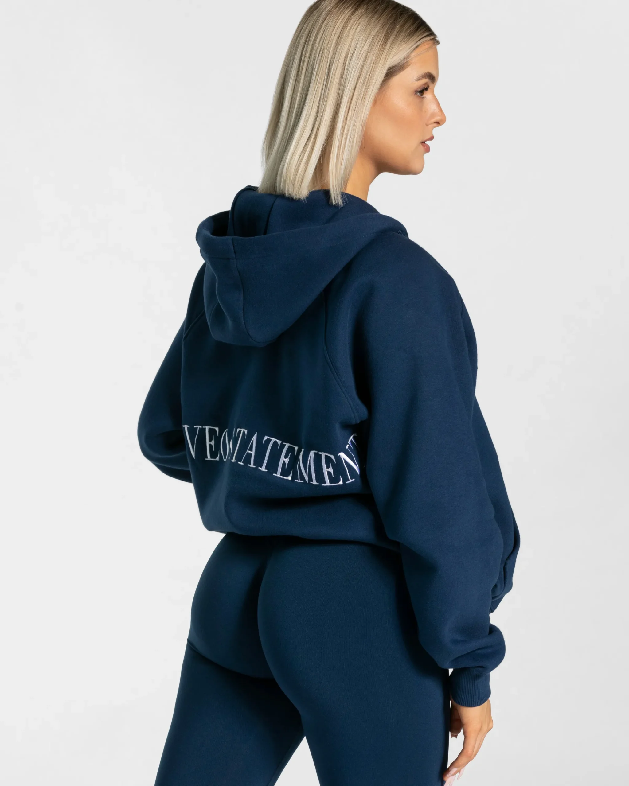 New Veste de sport Statement Oversized « bleu foncé » Femme Sweats À Capuche Et Vestes De Sport