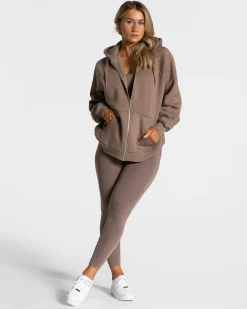 Discount Veste de sport Statement Oversized « moka » Femme Sweats À Capuche Et Vestes De Sport