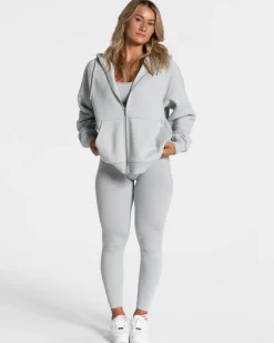 Clearance Veste de sport Statement Oversized « gris clair » Femme Sweats À Capuche Et Vestes De Sport