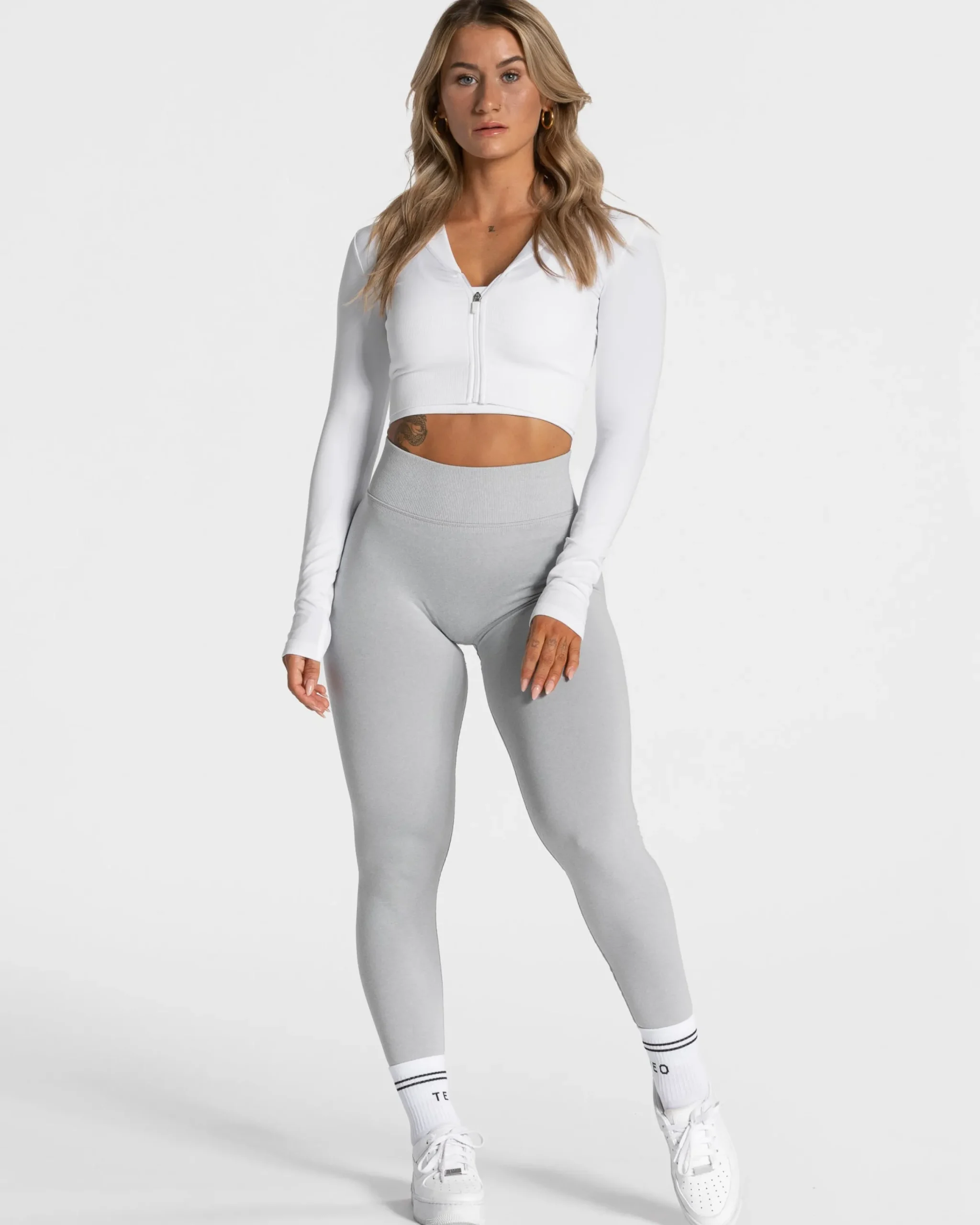 Clearance Veste de sport Statement Zip « blanc » Femme Hauts À Manches Longues